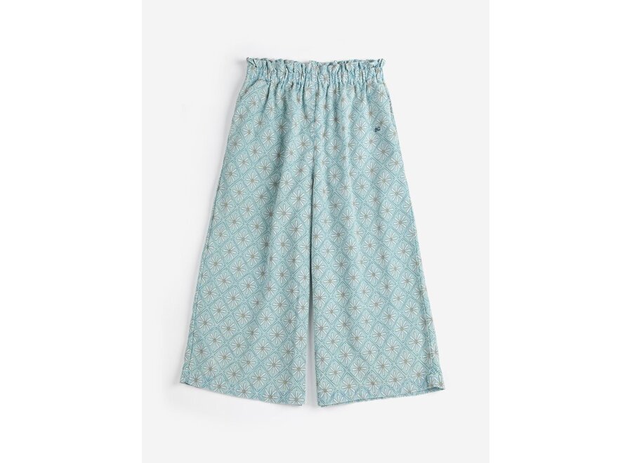 Bobo Choses | Daisy Mosaic All Over Woven Culotte Pants Light Blue