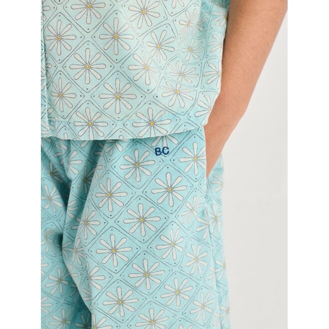Bobo Choses | Daisy Mosaic All Over Woven Culotte Pants Light Blue