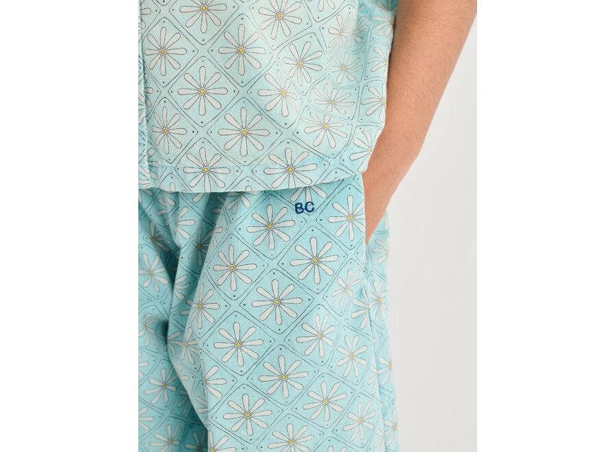 Bobo Choses | Daisy Mosaic All Over Woven Culotte Pants Light Blue