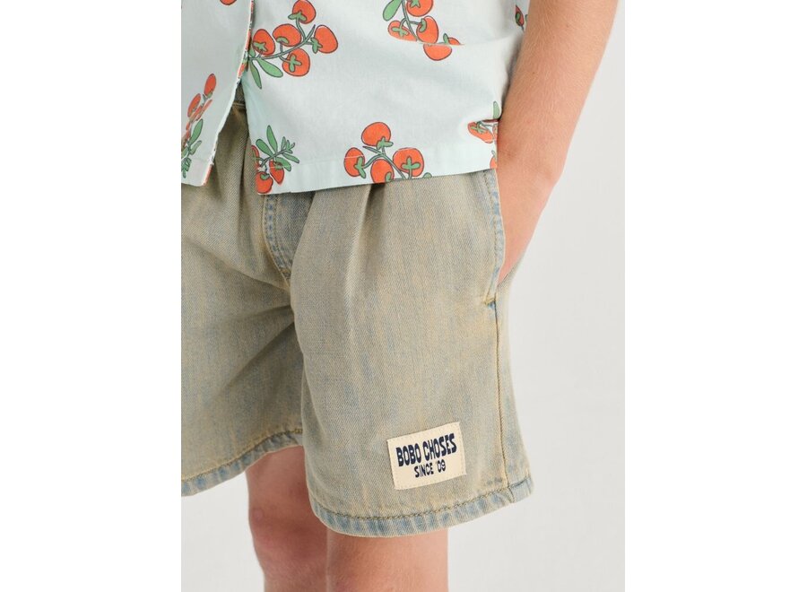 Bobo Choses | Bobo Choses Since 09 Denim Bermuda Shorts Prussian Blue