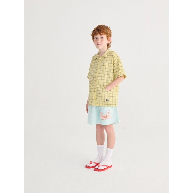 Bobo Choses | Pickles The Dog Woven Bermuda Shorts Light Blue