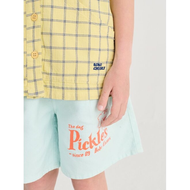 Bobo Choses | Pickles The Dog Woven Bermuda Shorts Light Blue