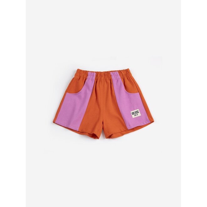Bobo Choses | Bobo Choses Color Block Woven Shorts Orange