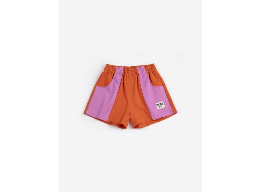 Bobo Choses Color Block Woven Shorts Orange