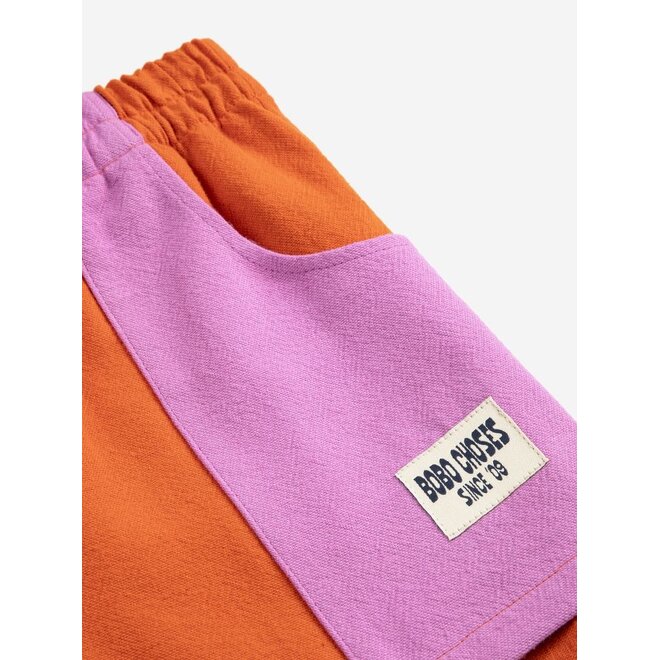 Bobo Choses | Bobo Choses Color Block Woven Shorts Orange