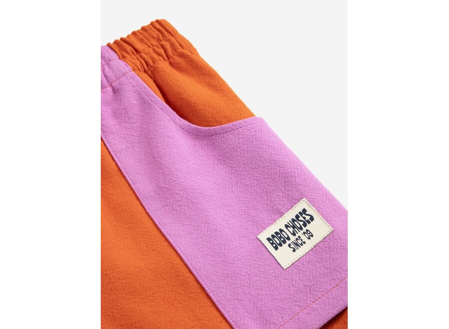 Bobo Choses | Bobo Choses Color Block Woven Shorts Orange