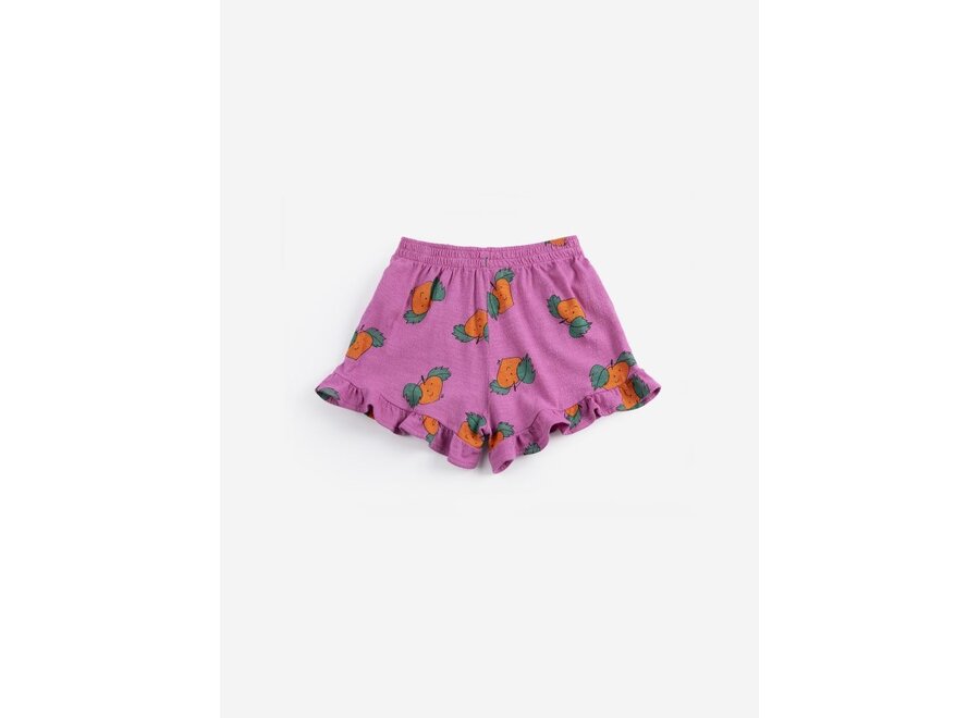 Bobo Choses | Tangerine All Over Ruffled Shorts Purple