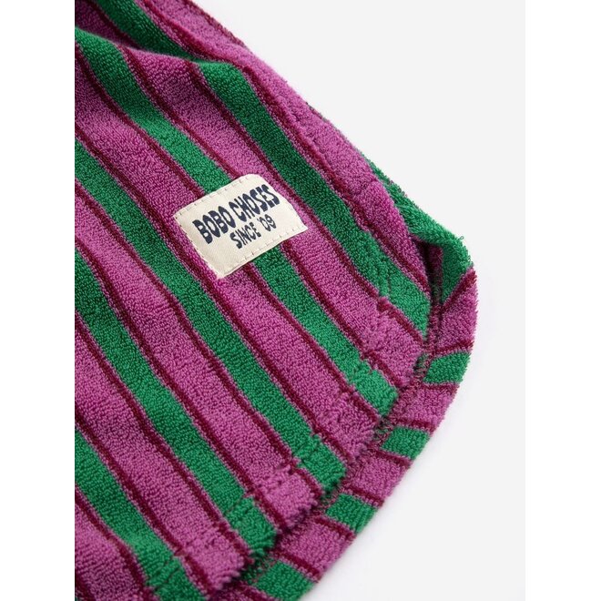 Bobo Choses | Striped Terry Cloth Shorts Purple