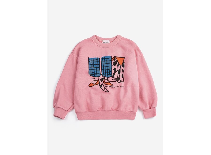 Dog Friendship Sweatshirt Pink