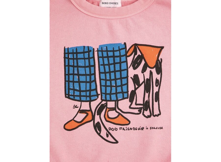 Bobo Choses | Dog Friendship Sweatshirt Pink