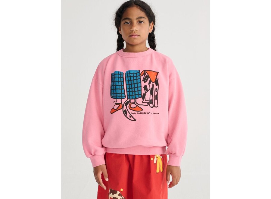Bobo Choses | Dog Friendship Sweatshirt Pink