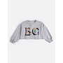 Bobo Choses | Spring Letters Cropped Sweatshirt Heather Grey