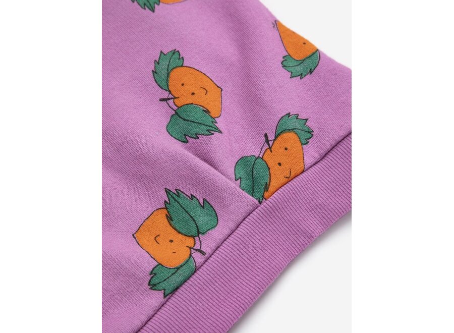 Bobo Choses | Tangerine All Over Cropped Sweatshirt Purple