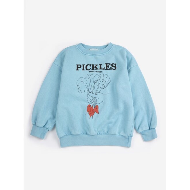 Bobo Choses | Bunch Of Vegetables Sweatshirt Light Blue