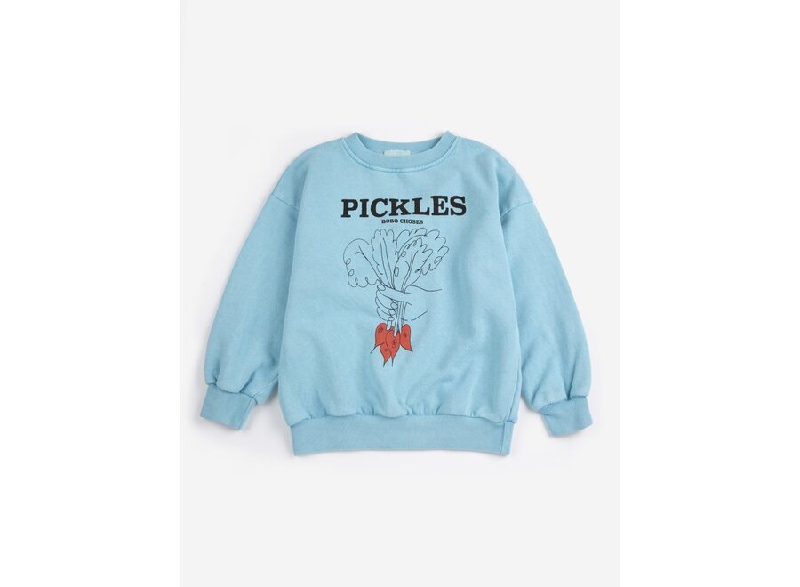 Bobo Choses | Bunch Of Vegetables Sweatshirt Light Blue