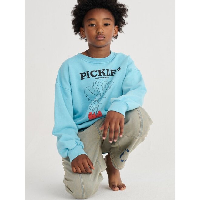 Bobo Choses | Bunch Of Vegetables Sweatshirt Light Blue