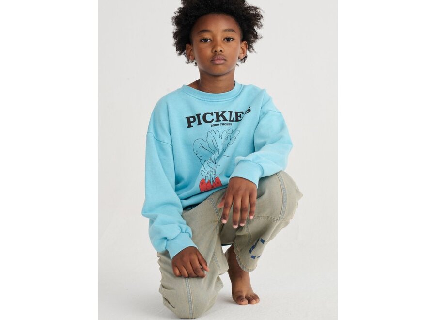 Bobo Choses | Bunch Of Vegetables Sweatshirt Light Blue