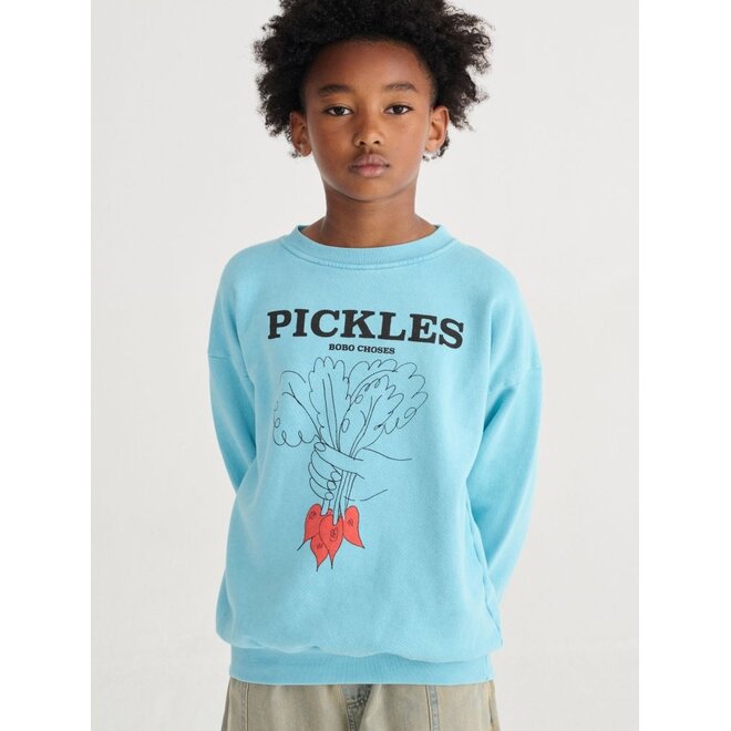 Bobo Choses | Bunch Of Vegetables Sweatshirt Light Blue