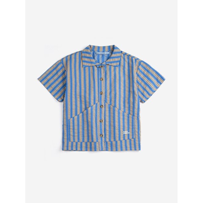 New Hairline Woven Shirt Navy Blue