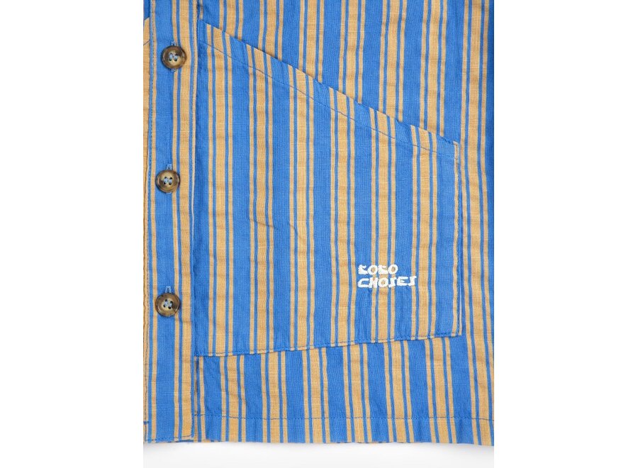 Bobo Choses | New Hairline Woven Shirt Navy Blue