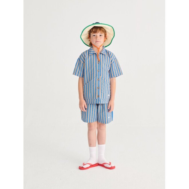 Bobo Choses | New Hairline Woven Shirt Navy Blue