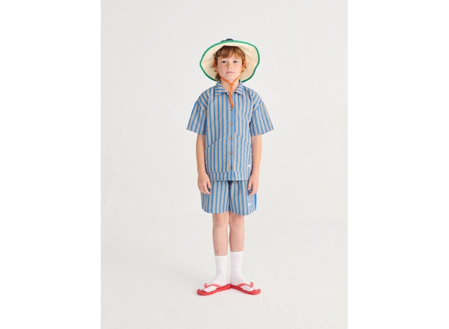 Bobo Choses | New Hairline Woven Shirt Navy Blue