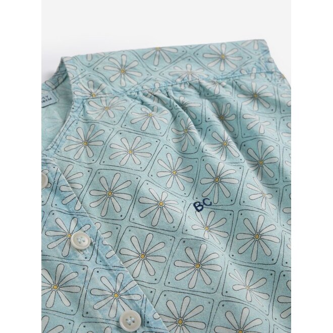 Bobo Choses | Daisy Mosaic All Over Woven Top Light Blue