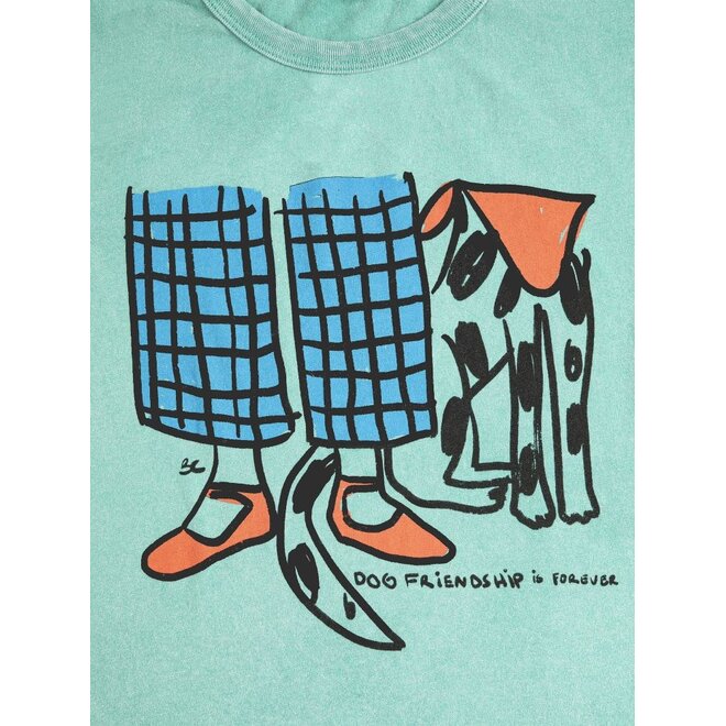 Bobo Choses | Dog Friendship T-Shirt Green