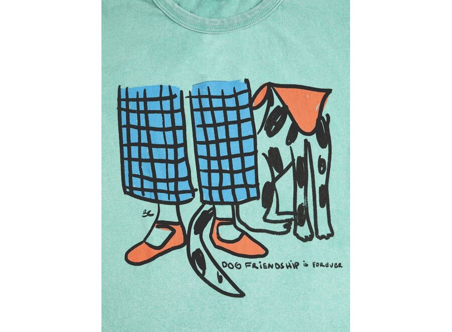 Bobo Choses | Dog Friendship T-Shirt Green