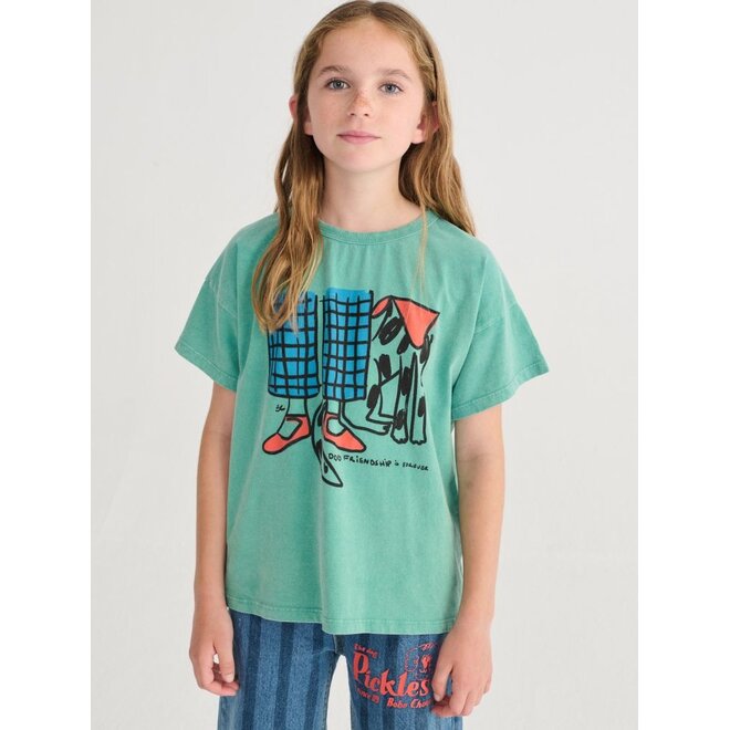Bobo Choses | Dog Friendship T-Shirt Green