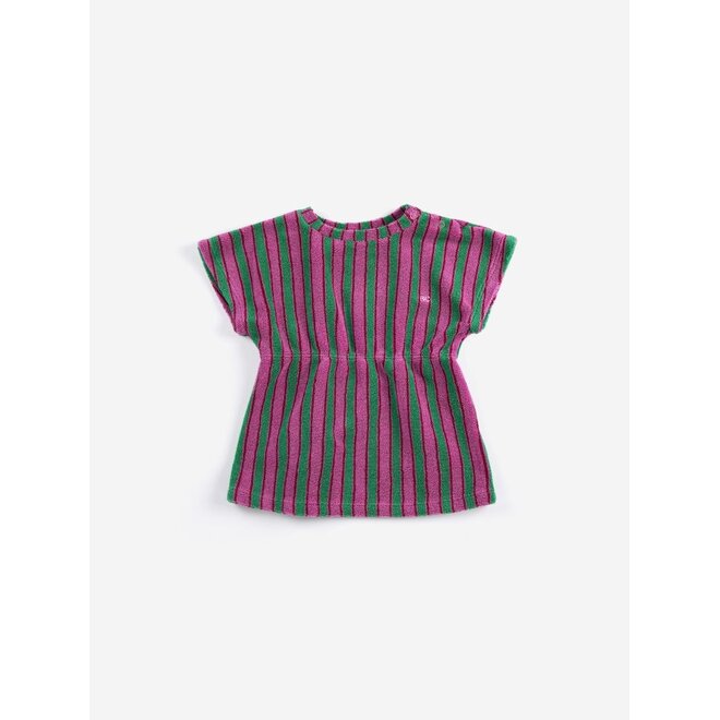 Bobo Choses Striped Terry Cloth Dress Multicolor