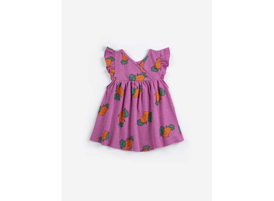 Bobo Choses | Tangerine All Over Ruffled Dress Fuchsia
