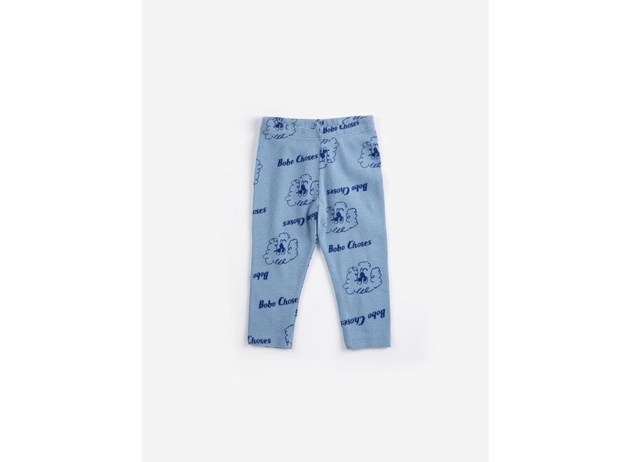 Pickles The Dog All Over Leggings Prussian Blue