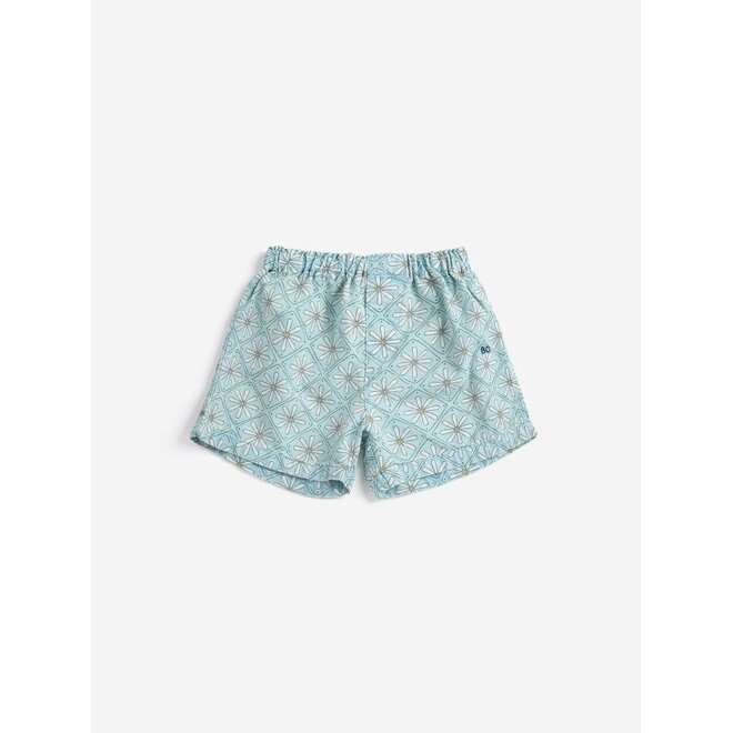 Bobo Choses | Daisy Mosaic All Over Woven Short Light Blue