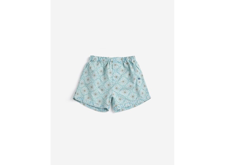 Daisy Mosaic All Over Woven Short Light Blue