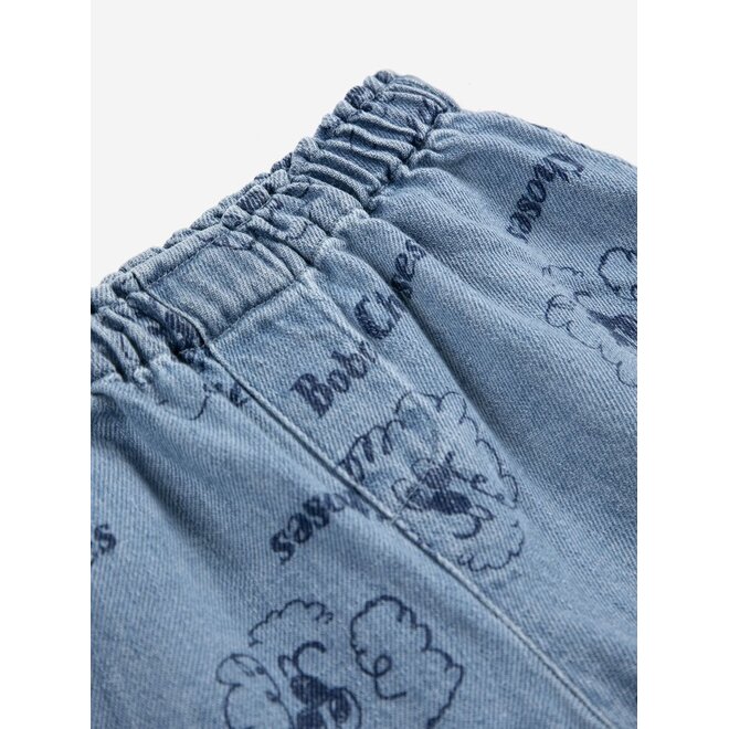 Bobo Choses | Pickles The Dog All Over Baby Denim Short Prussian Blue