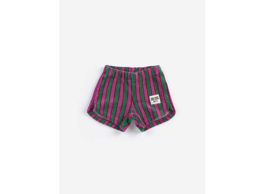 Bobo Choses | Striped Terry Cloth Shorts Multicolor