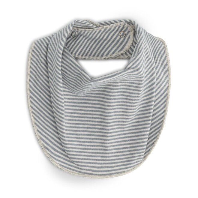 Baby Bib GOTS Stone Grey / Cream