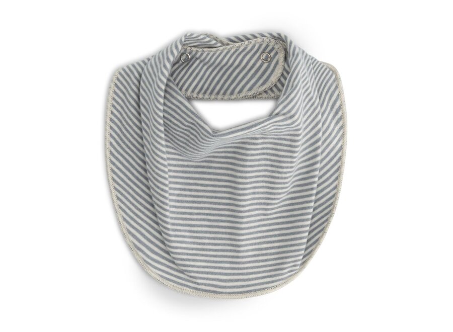 Baby Bib GOTS Stone Grey / Cream
