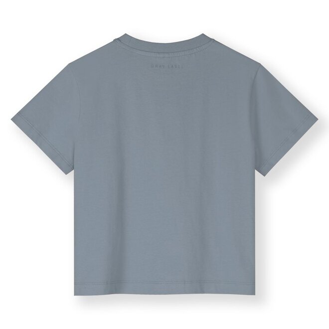 Gray Label | Oversized Tee w/ Logo GOTS Stone Grey / Melon
