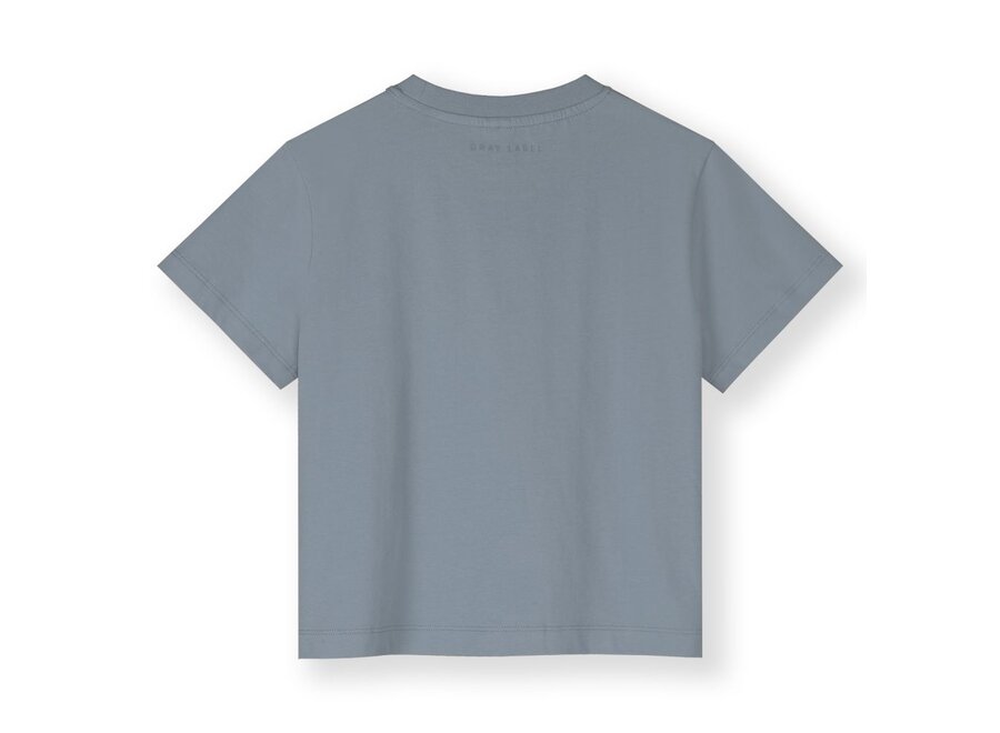 Gray Label | Oversized Tee w/ Logo GOTS Stone Grey / Melon