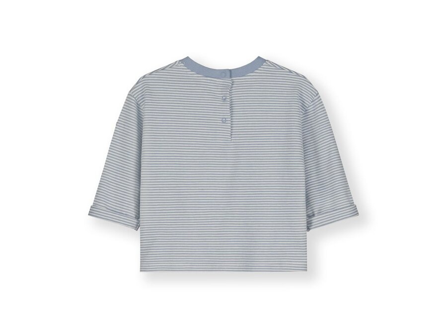 Gray Label | Baby L/S Pocket Tee GOTS Stone Grey / Cream
