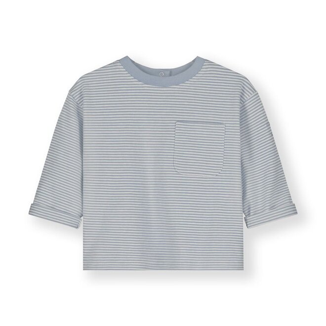 Gray Label | Baby L/S Pocket Tee GOTS Stone Grey / Cream