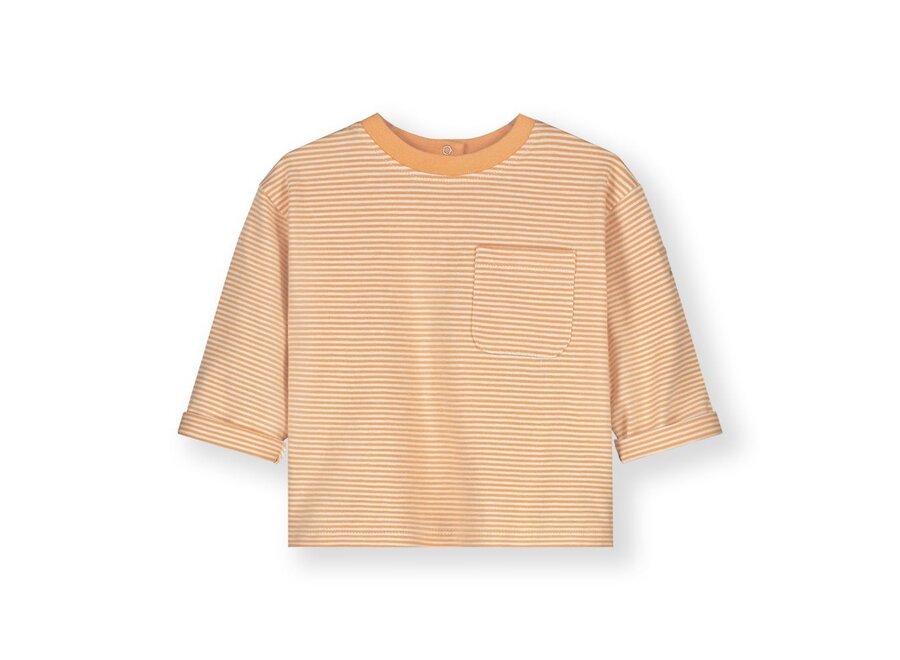 Gray Label | Baby L/S Pocket Tee GOTS Melon / Cream