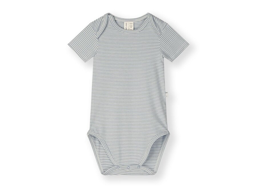 Baby Onesie GOTS Stone Grey / Cream