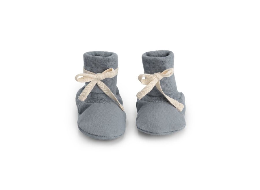 Baby Booties GOTS Stone Grey