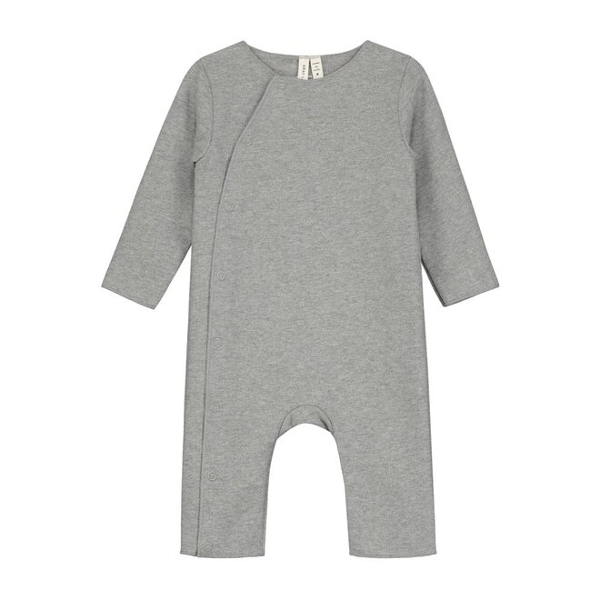 Gray Label | Baby Suit with Snaps GOTS Grey Melange