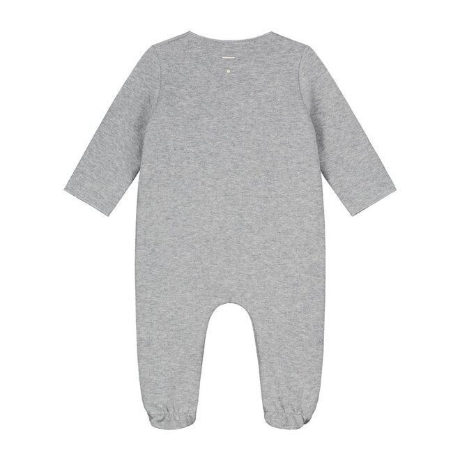 Gray Label | Newborn Suit with Snaps GOTS Grey Melange