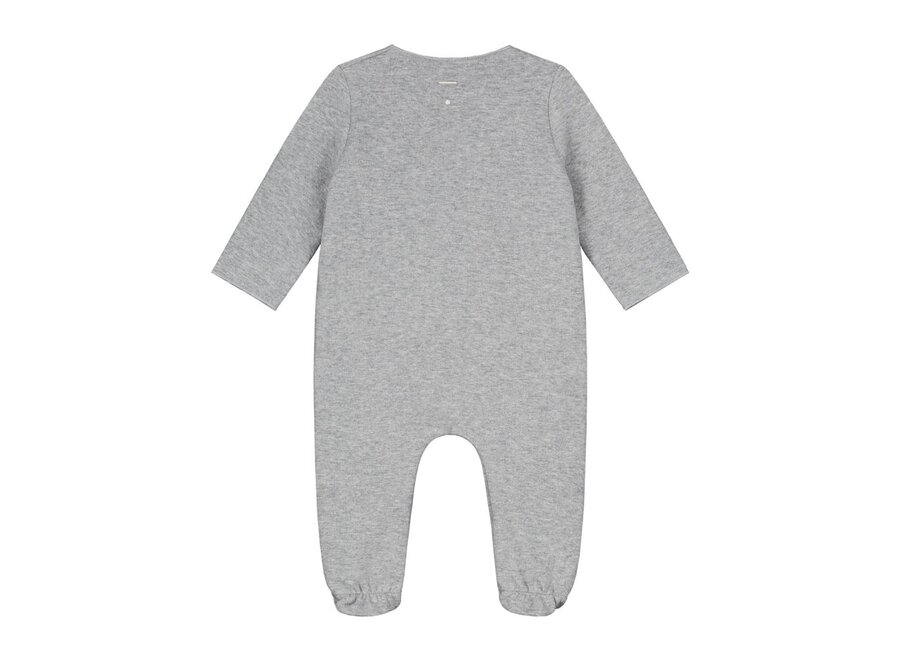 Gray Label | Newborn Suit with Snaps GOTS Grey Melange