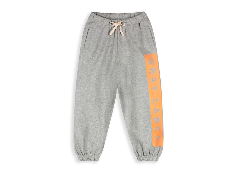 Gray Label | Track Pants GOTS 15Y Grey Melange / Bright Melon